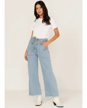 Product Name:  Lola Women's Light Wash High Rise Reese Wide Jeans