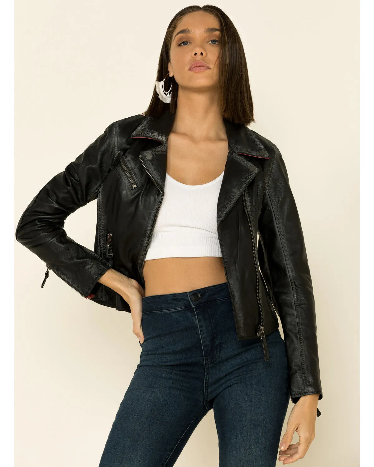 Product Name:  Mauritius Women's Christy Scatter Star Leather Jacket