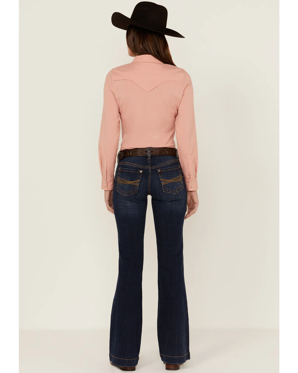 Product Name:  RANK 45® Women's Dark Wash Mid Rise Flare Jeans