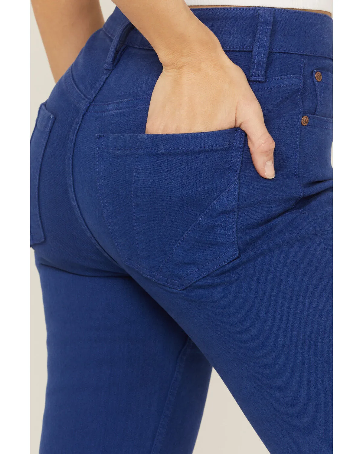 Product Name:  Shyanne Women's Blue High Rise Super Flare Jeans