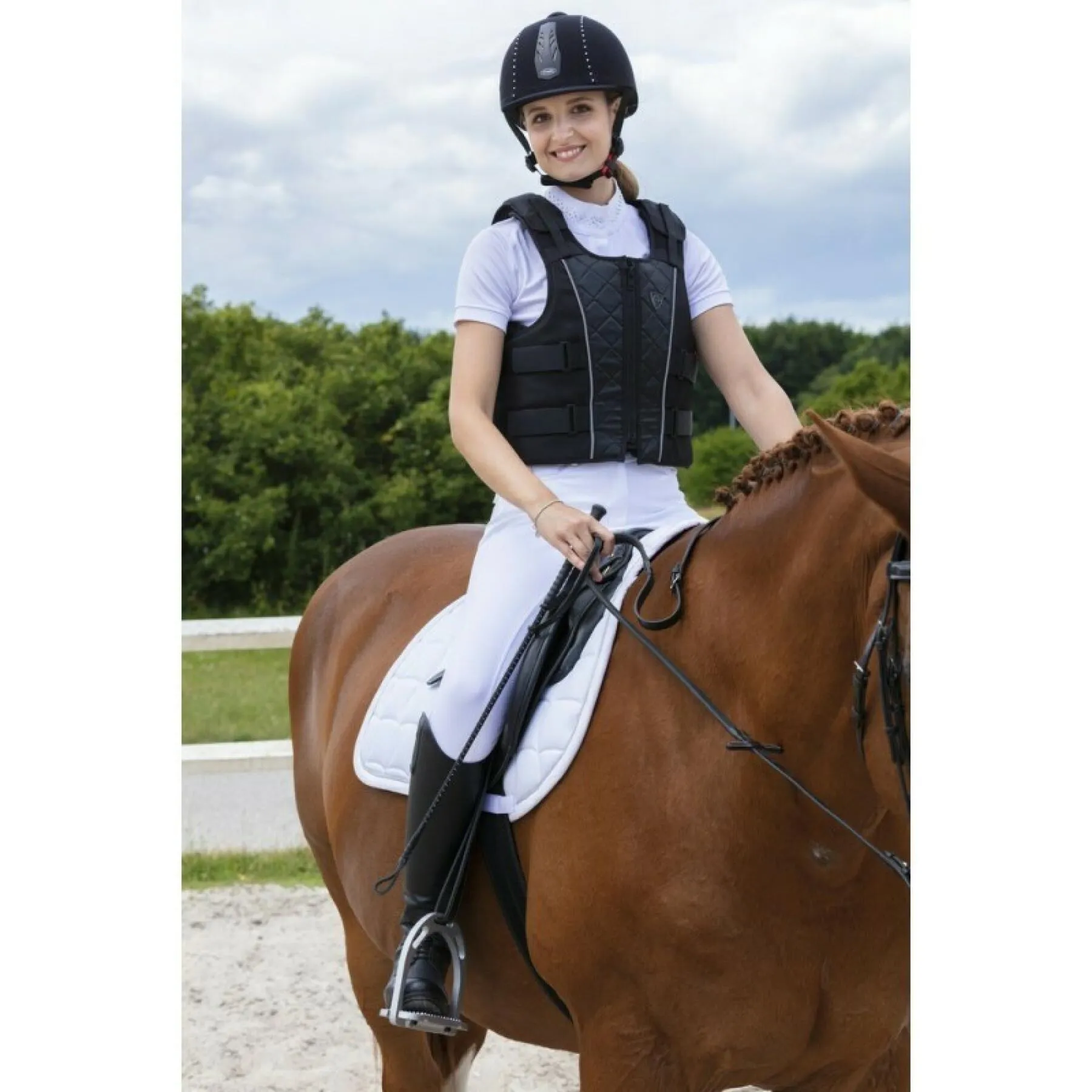 Protective vest with belt Equithème