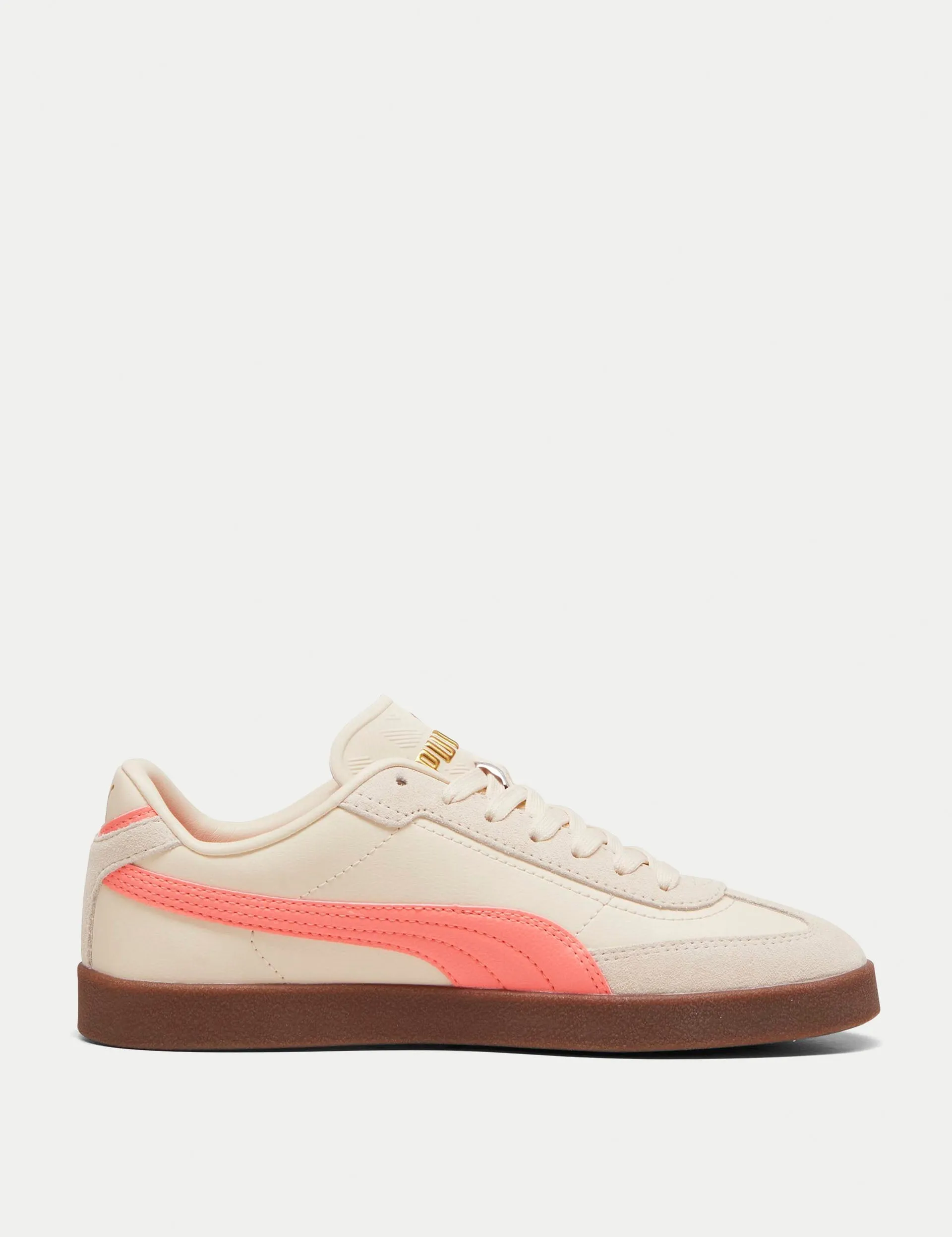 PUMA Club II Era Sneakers - Alpine Snow/Fluro Peach Pes/Gum