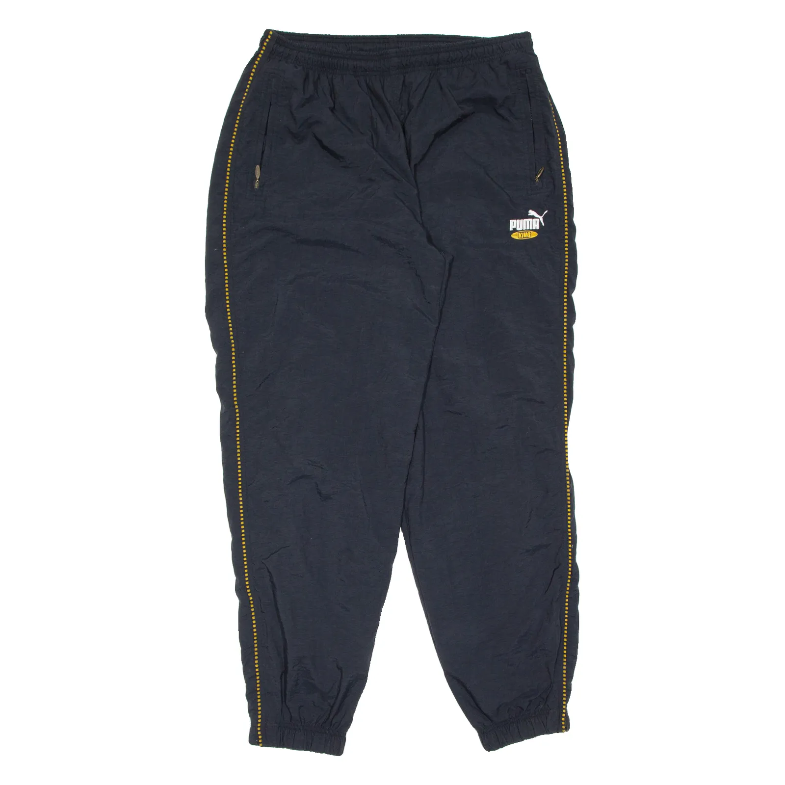PUMA Mens Track Pants Black Tapered XL W34 L32