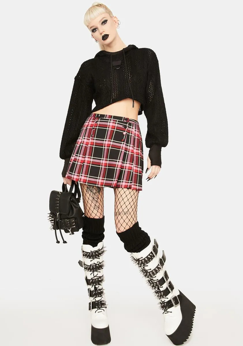 Punk Valentine Tartan Skirt-