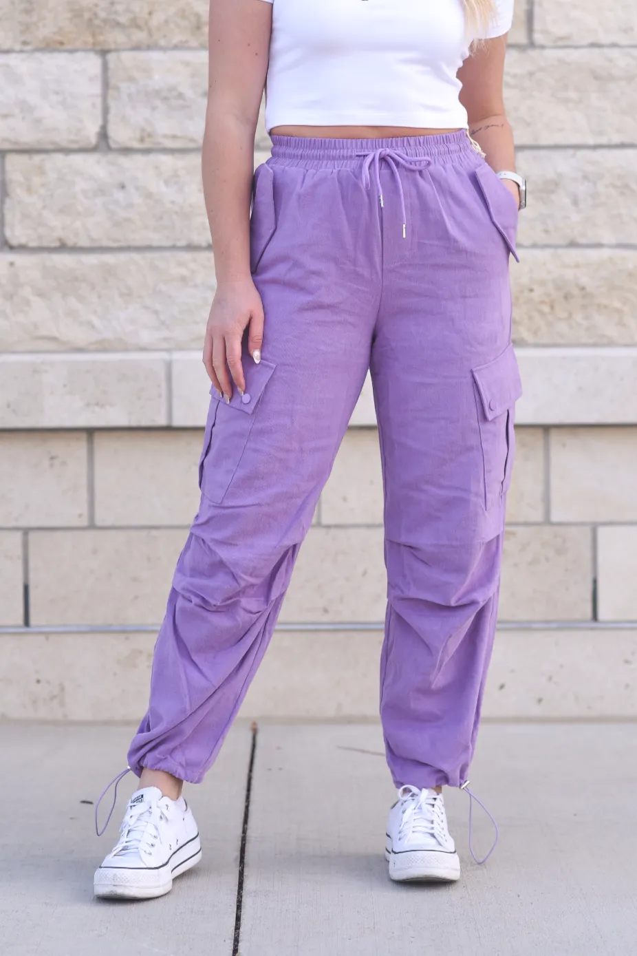 Purple Cargo Pants