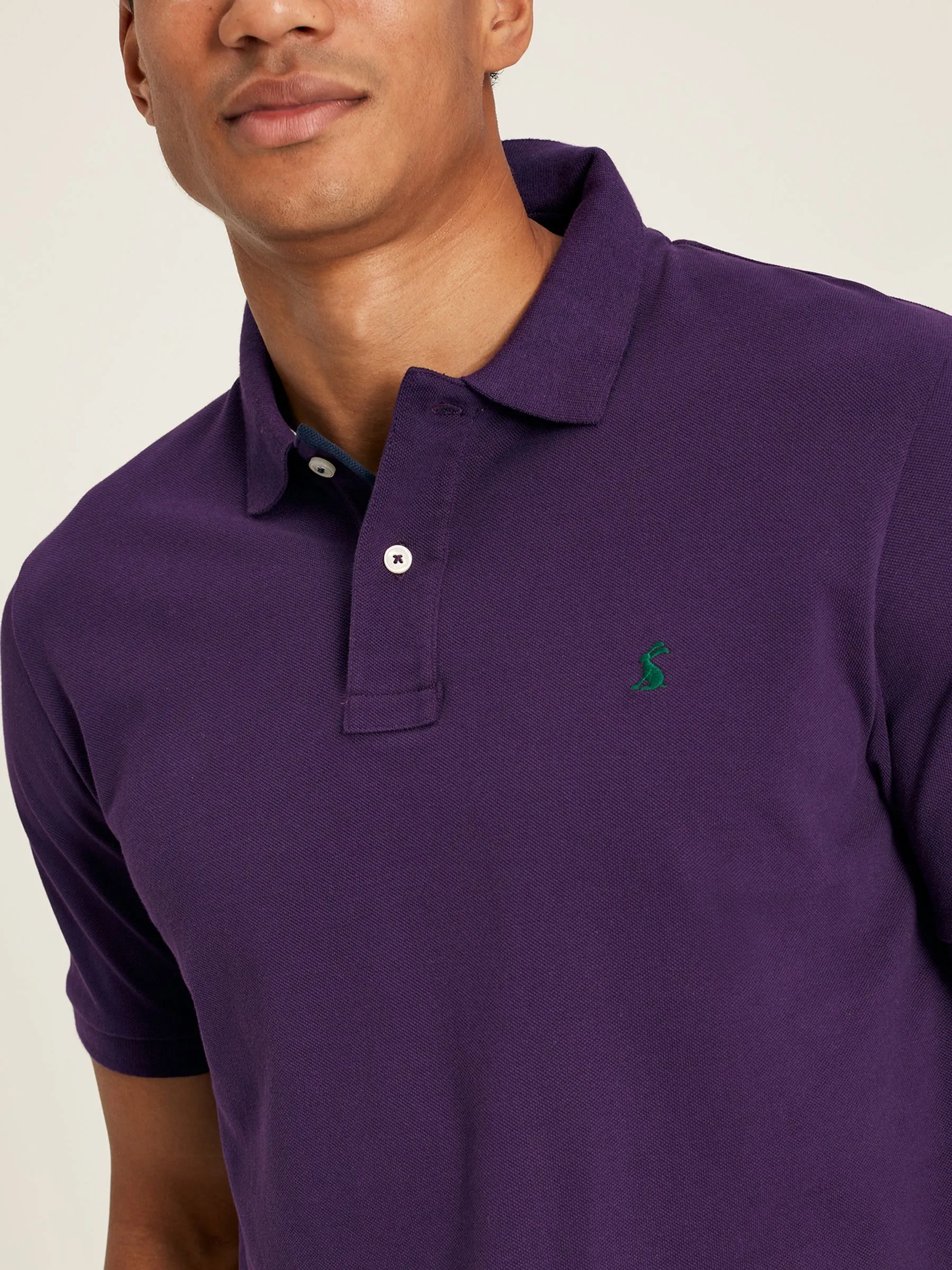 Purple Cotton Polo Shirt