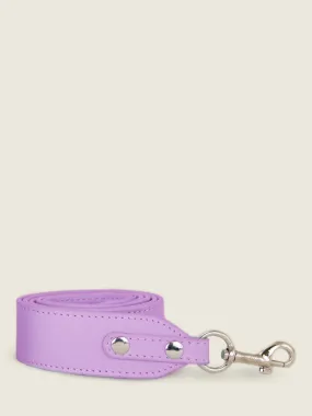 Purple Leather Removable Bag Strap - LaBandoulière Pastel Lilac | PAUL MARIUS