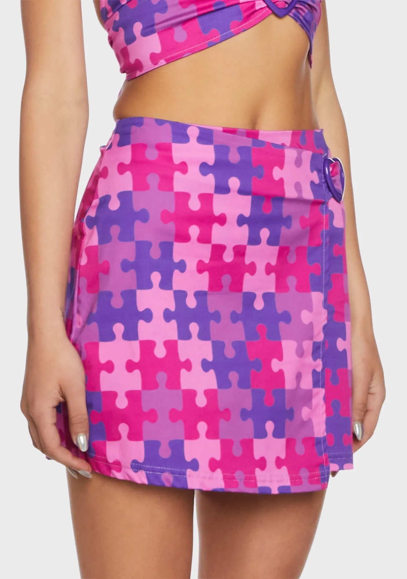 Puzzle Place Wrap Skirt-