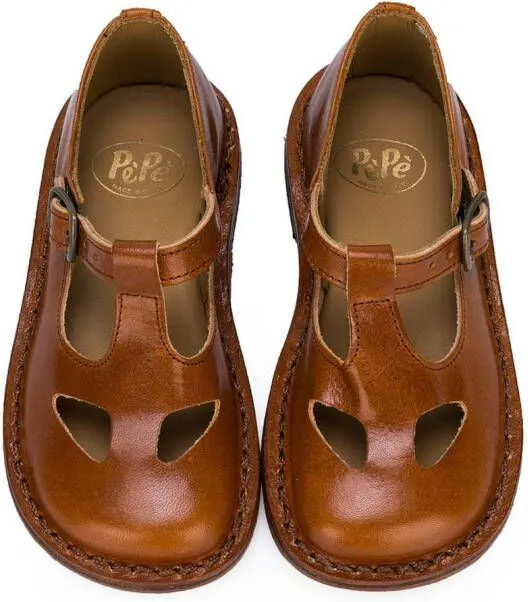 Pèpè cut-out detail closed toe sandals Brown