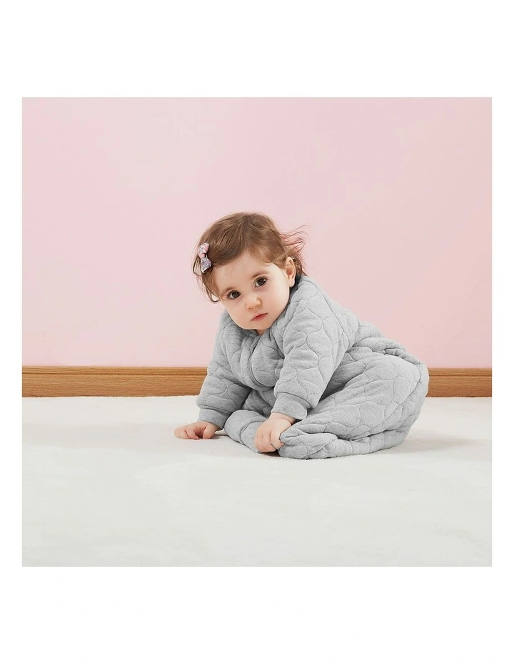 Quilted Marle Padded Sleeping Bag in Grey