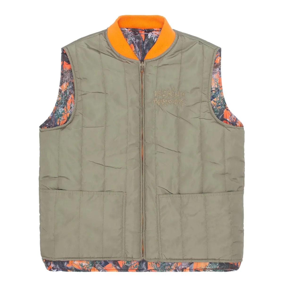 QUILTED REVERSIBLE CAMO VEST | Bodega