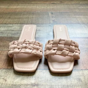 Qupid Blush Pink Slide On Sandals- Size 9