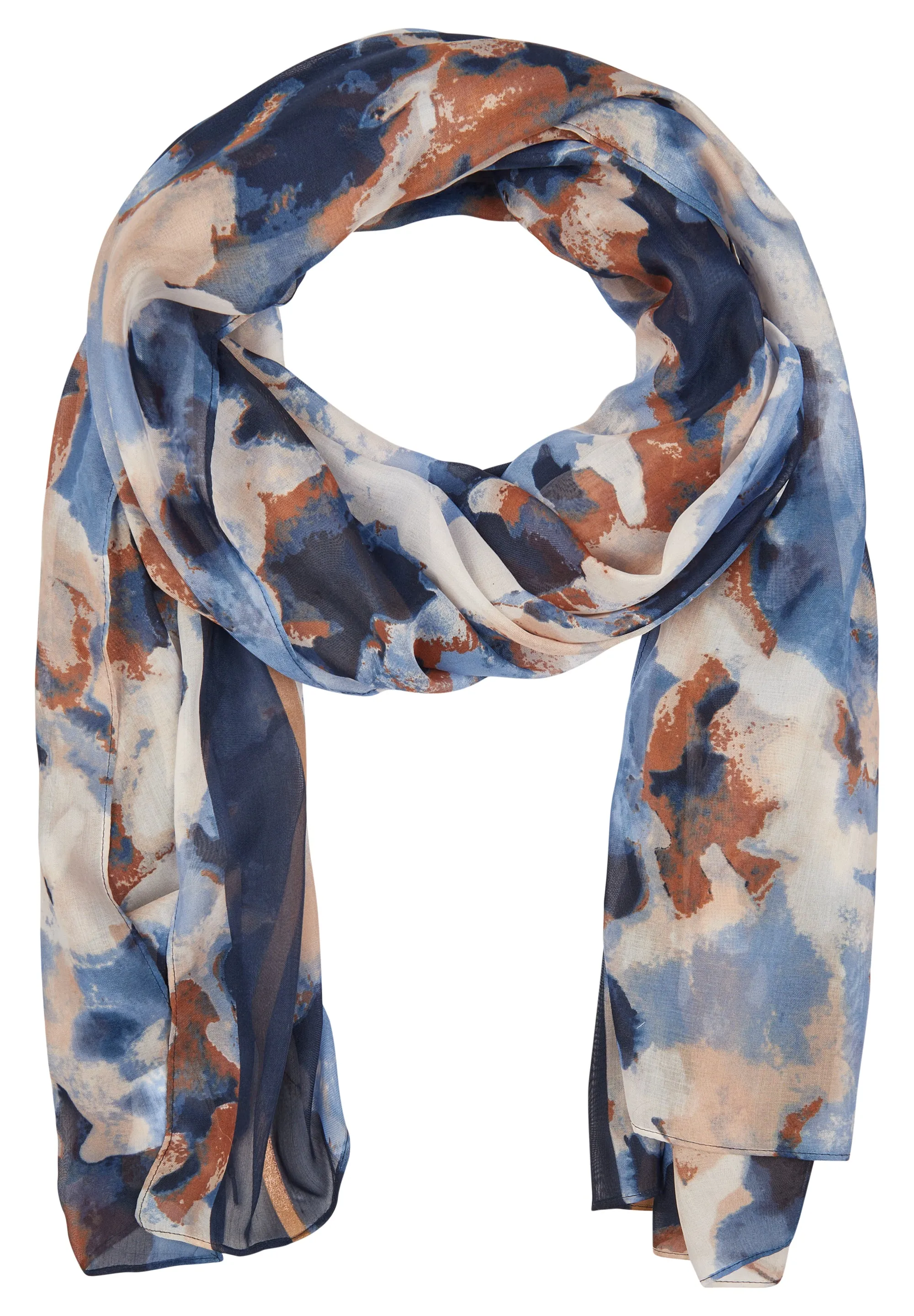 Rabe Abstract Print Scarf, Blue Multi