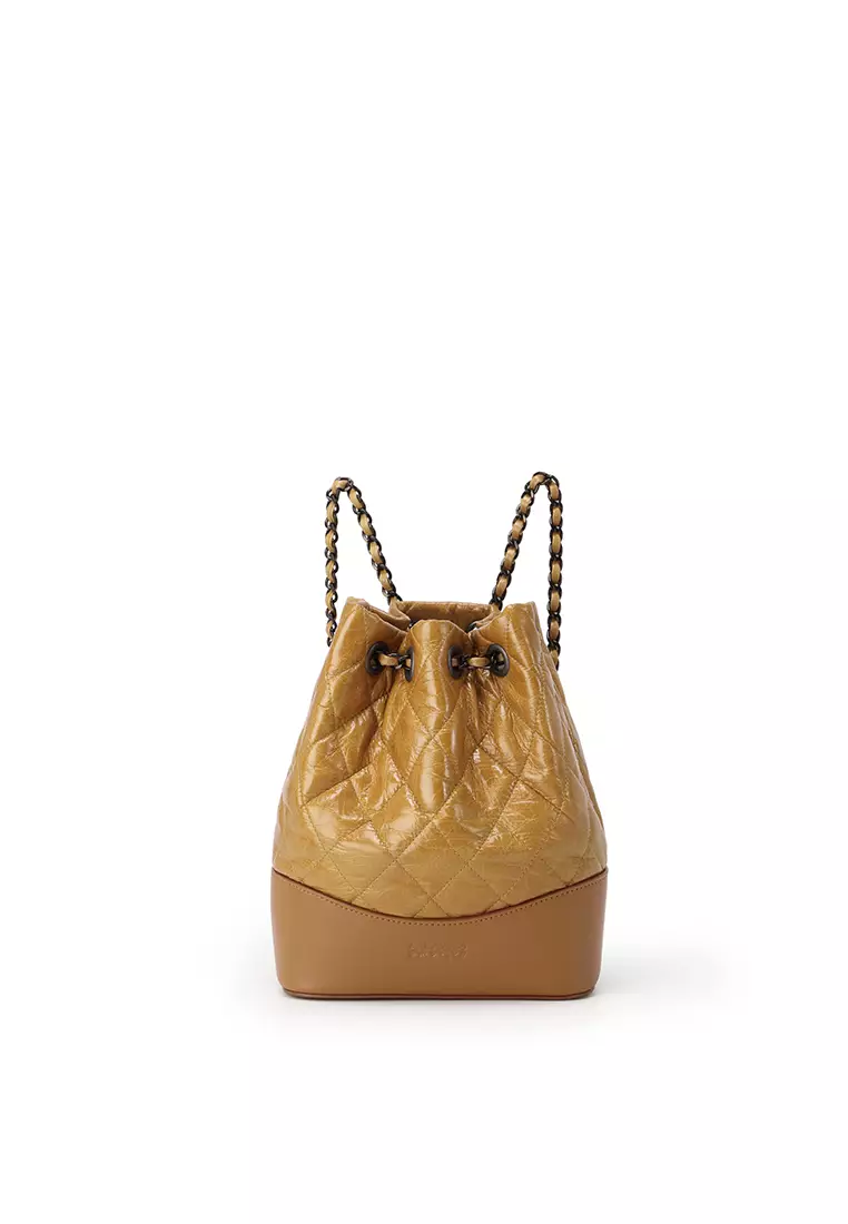 RABEANCO [Online Exclusive] RABEANCO JANA CHAIN Mini Convertible Backpack - Mustard