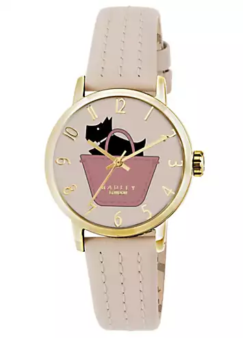 Radley London Border Ladies Gypsum Soft Leather Strap Dog in Bag Watch | Grattan