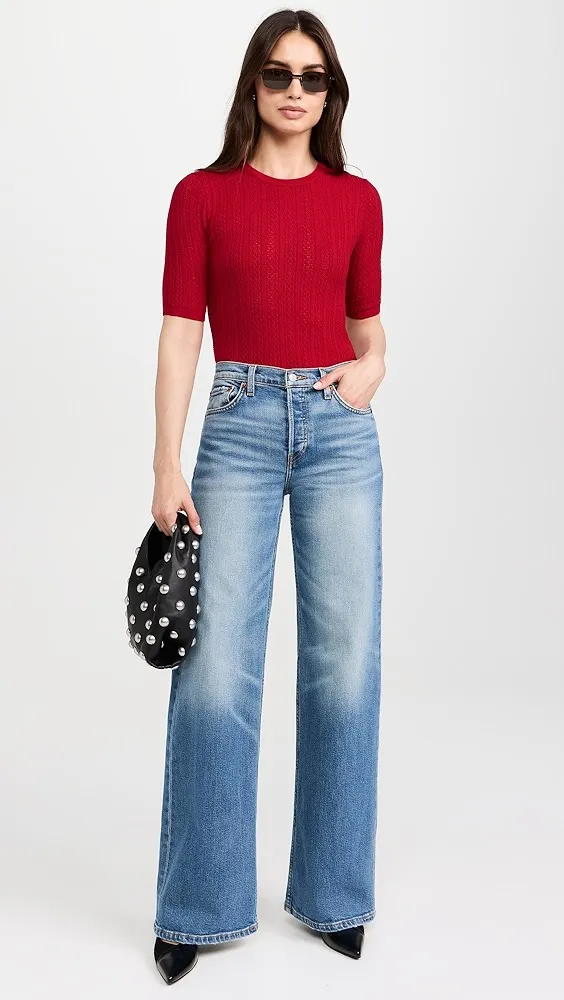 rag & bone   Tina Short Sleeve Crew Pullover 