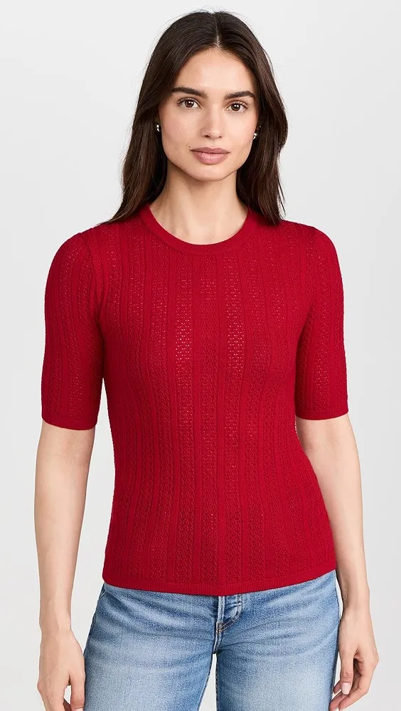 rag & bone   Tina Short Sleeve Crew Pullover 