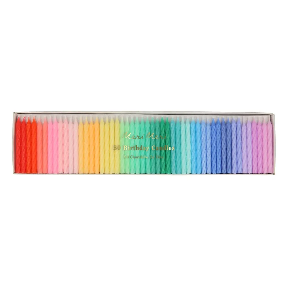 Rainbow Twisted Mini Candles