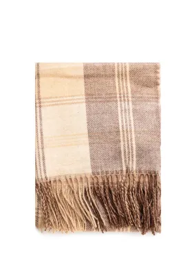 Ralph Lauren Double Sided Fringed Scarf, Brown