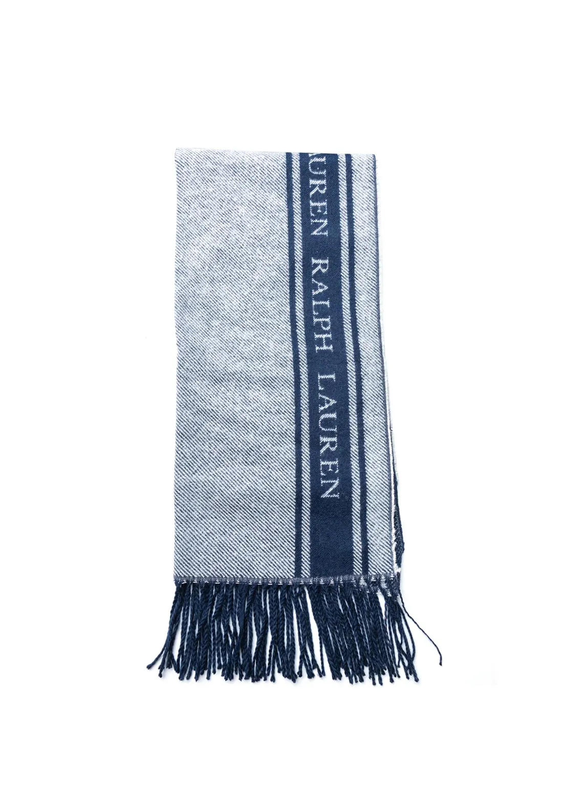 Ralph Lauren Logo Border Scarf, Navy