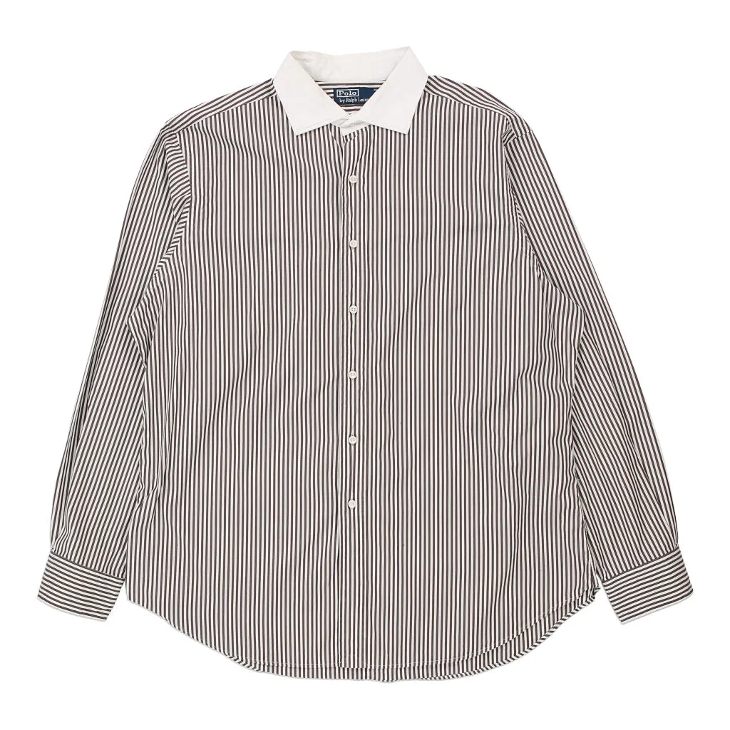Ralph Lauren Striped Shirt - XL Brown Cotton