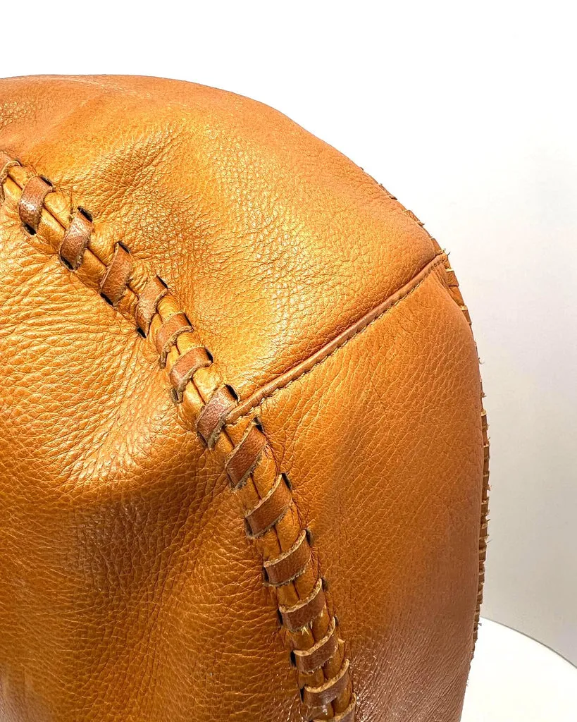 RALPH LAUREN VINTAGE COLLECTION STITCHED LEATHER SHOULDER BAG