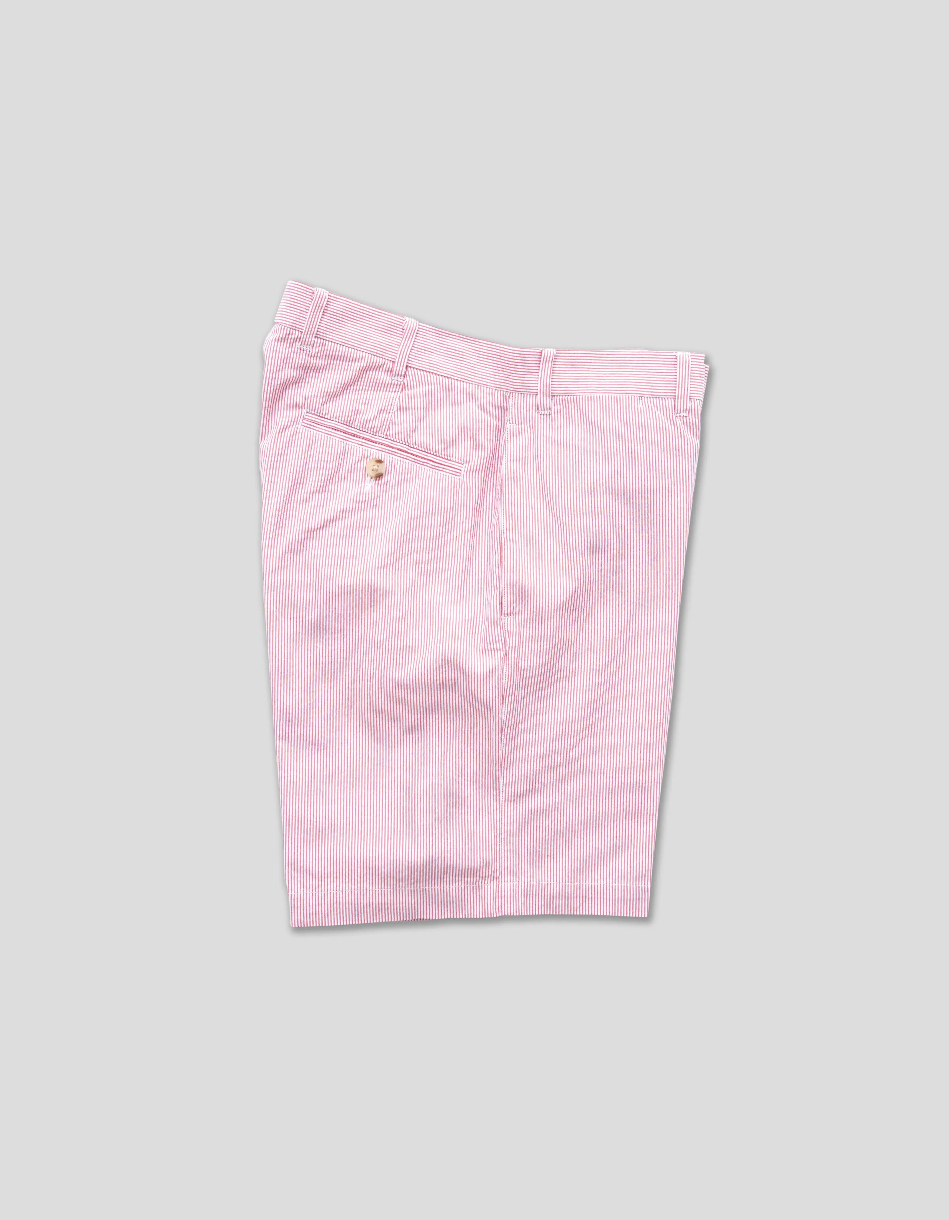 RED & WHITE SEERSUCKER SHORTS