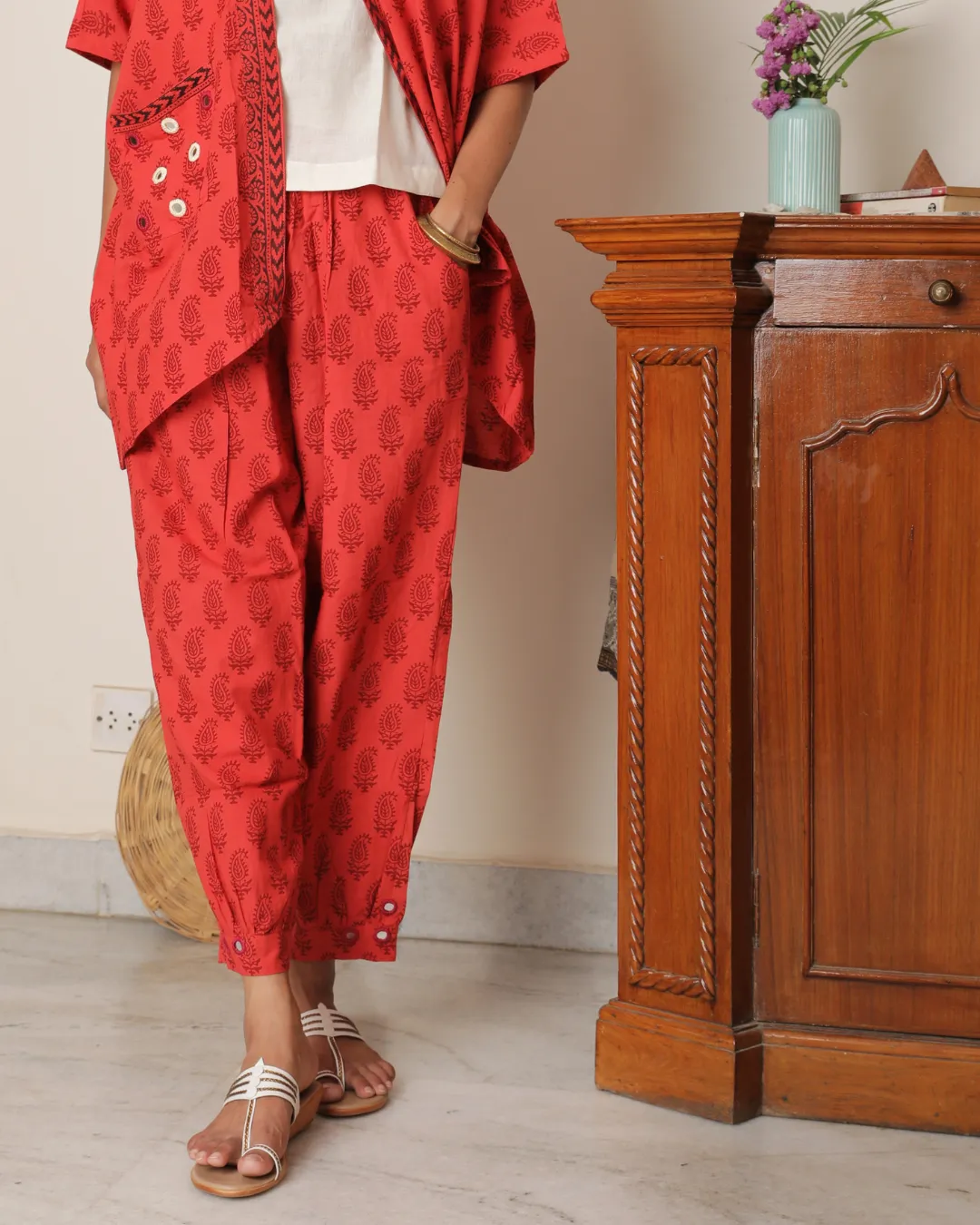 Red Bagh print Salwar