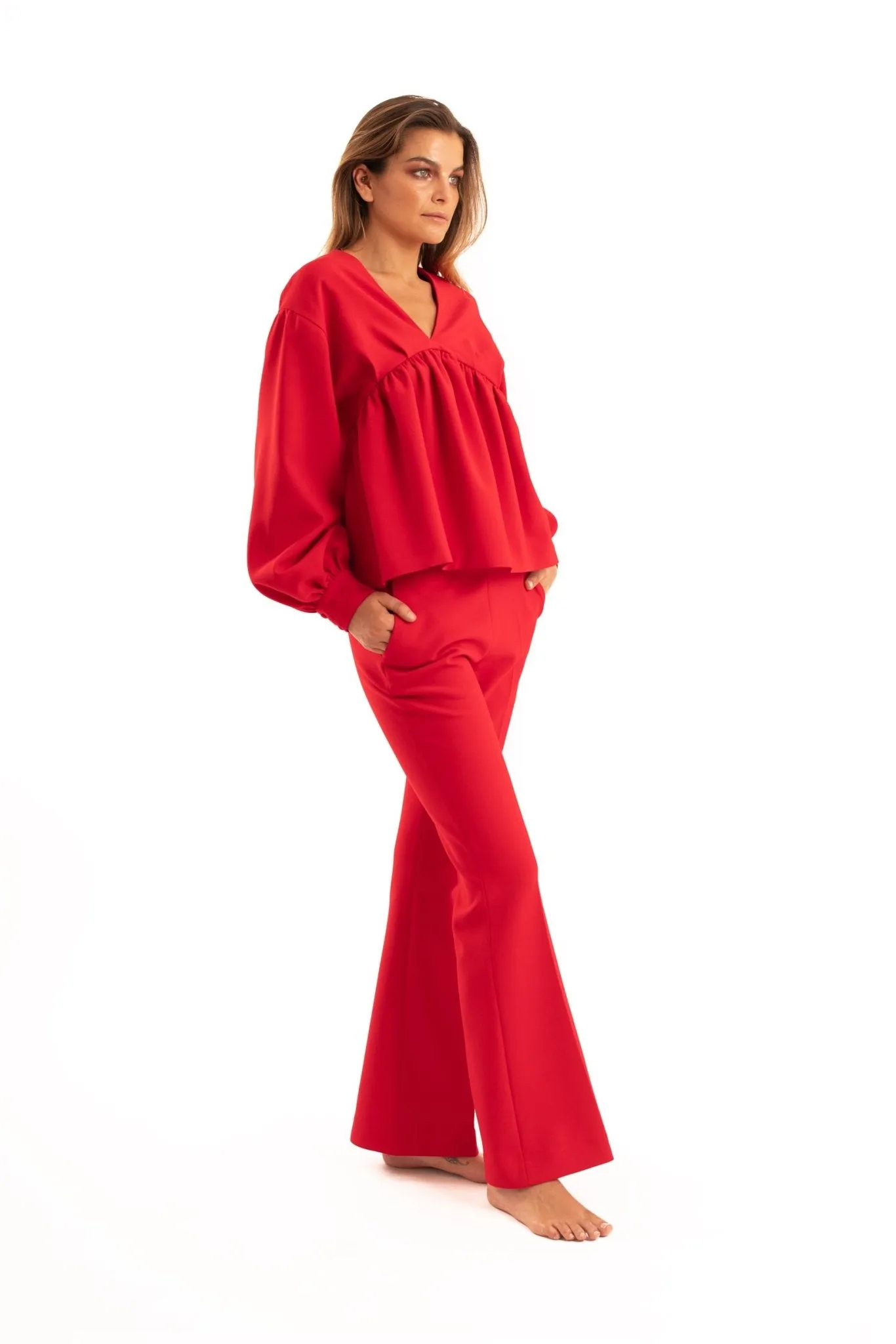 Red Balone Blouse - NOPIN