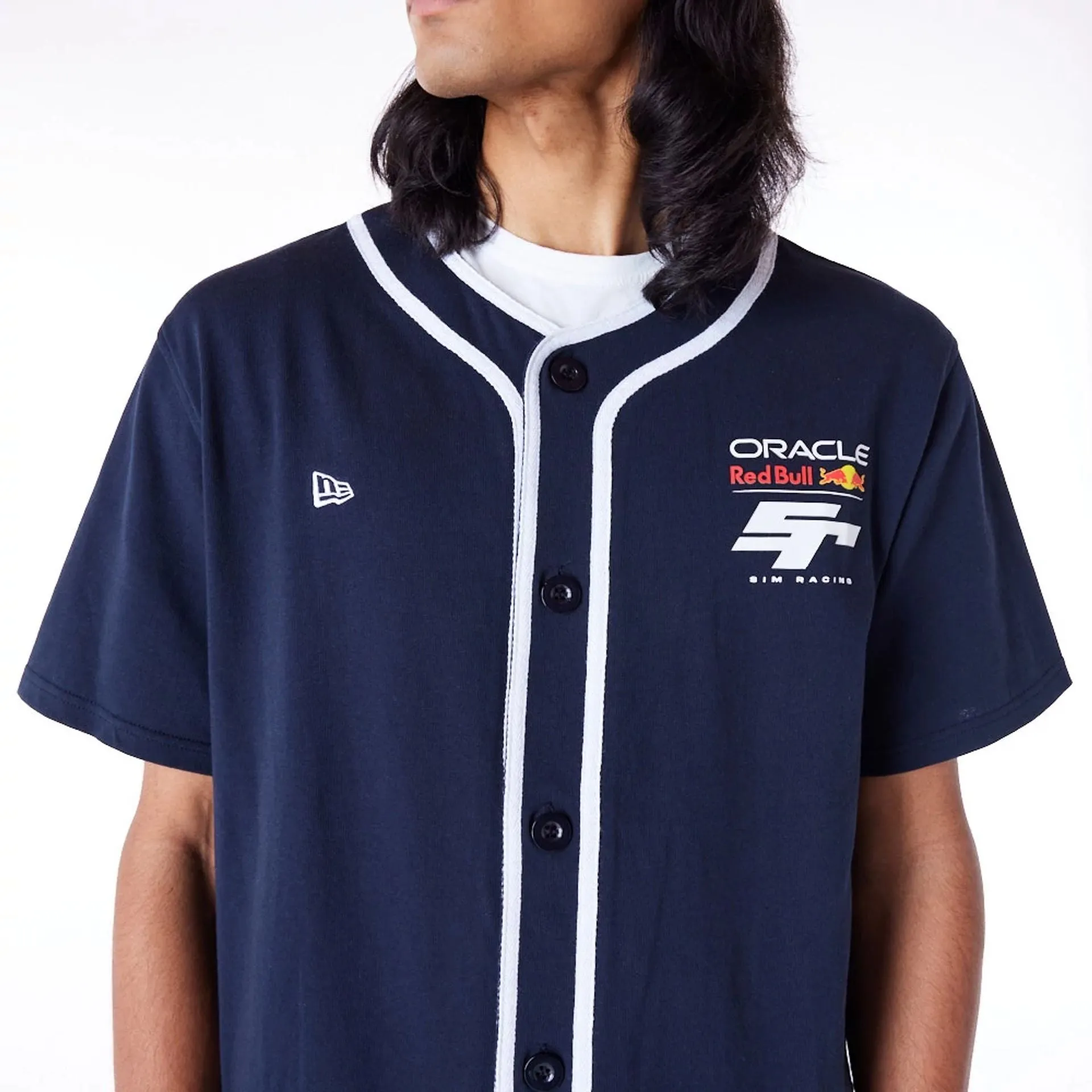 Red Bull Sim Racing Navy Baseball Jersey