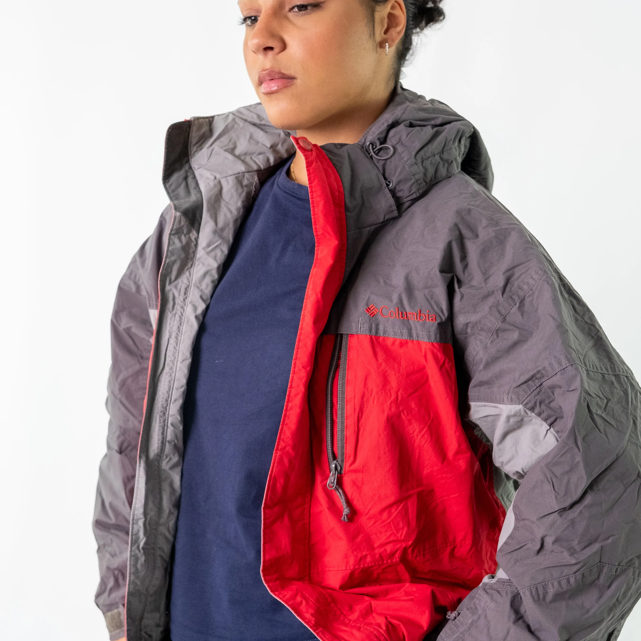 Red y2ks Columbia Rain Jacket (M)