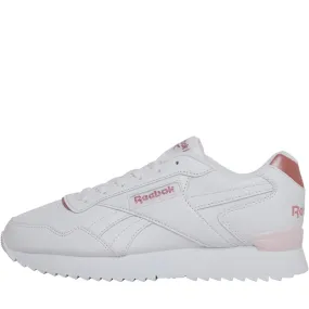 Reebok Classics Womens Reebok Glide Ripple Clip Trainers White/Rose Gold/Pink