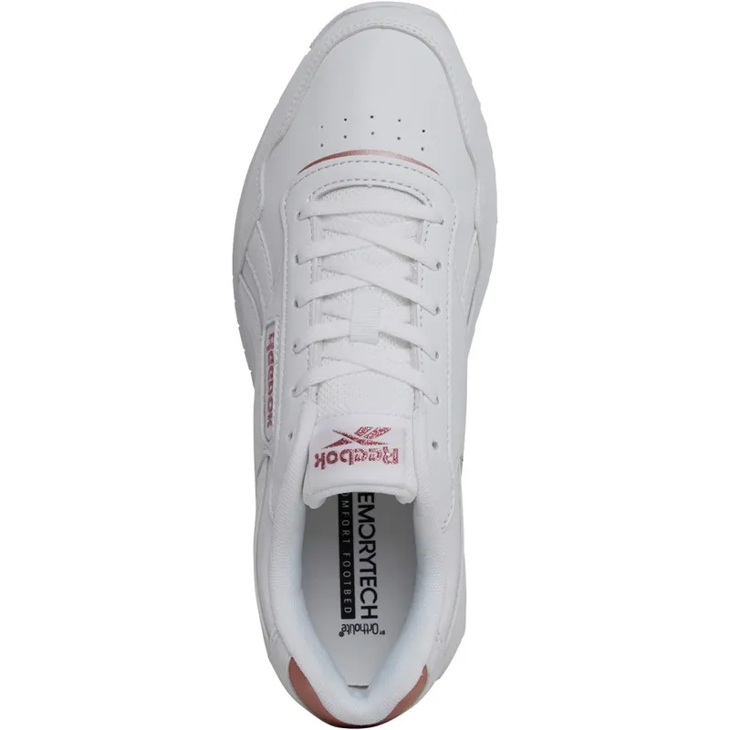 Reebok Classics Womens Reebok Glide Ripple Clip Trainers White/Rose Gold/Pink