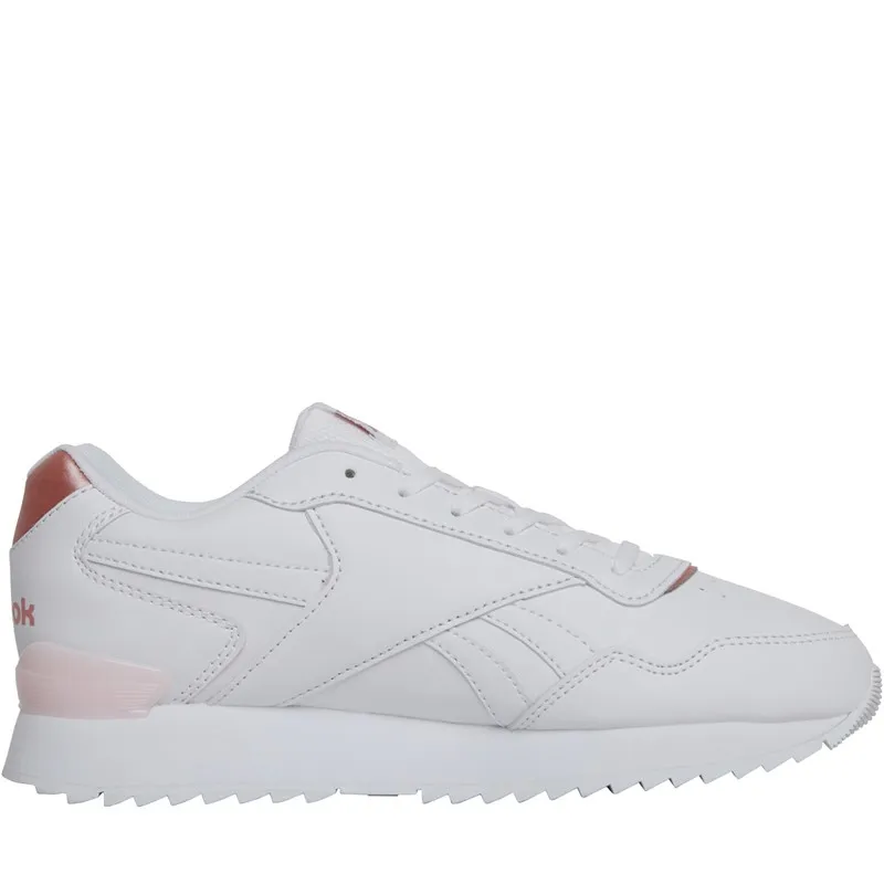 Reebok Classics Womens Reebok Glide Ripple Clip Trainers White/Rose Gold/Pink