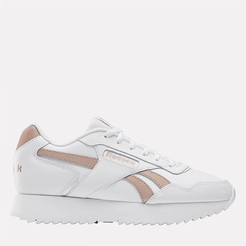 Reebok Classics Womens Reebok Glide Ripple Trainers White/White/Rose Gold