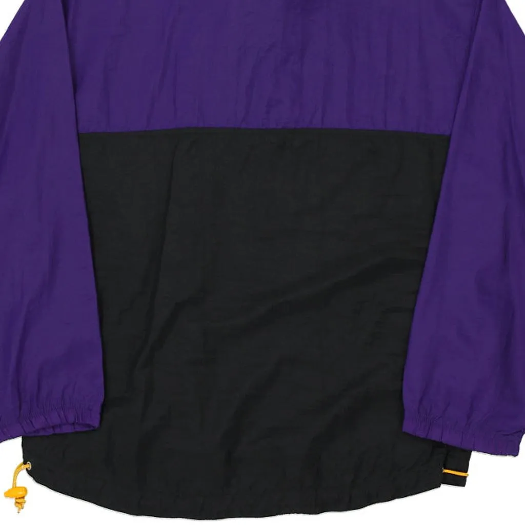 Reebok Windbreaker - Large Black Nylon