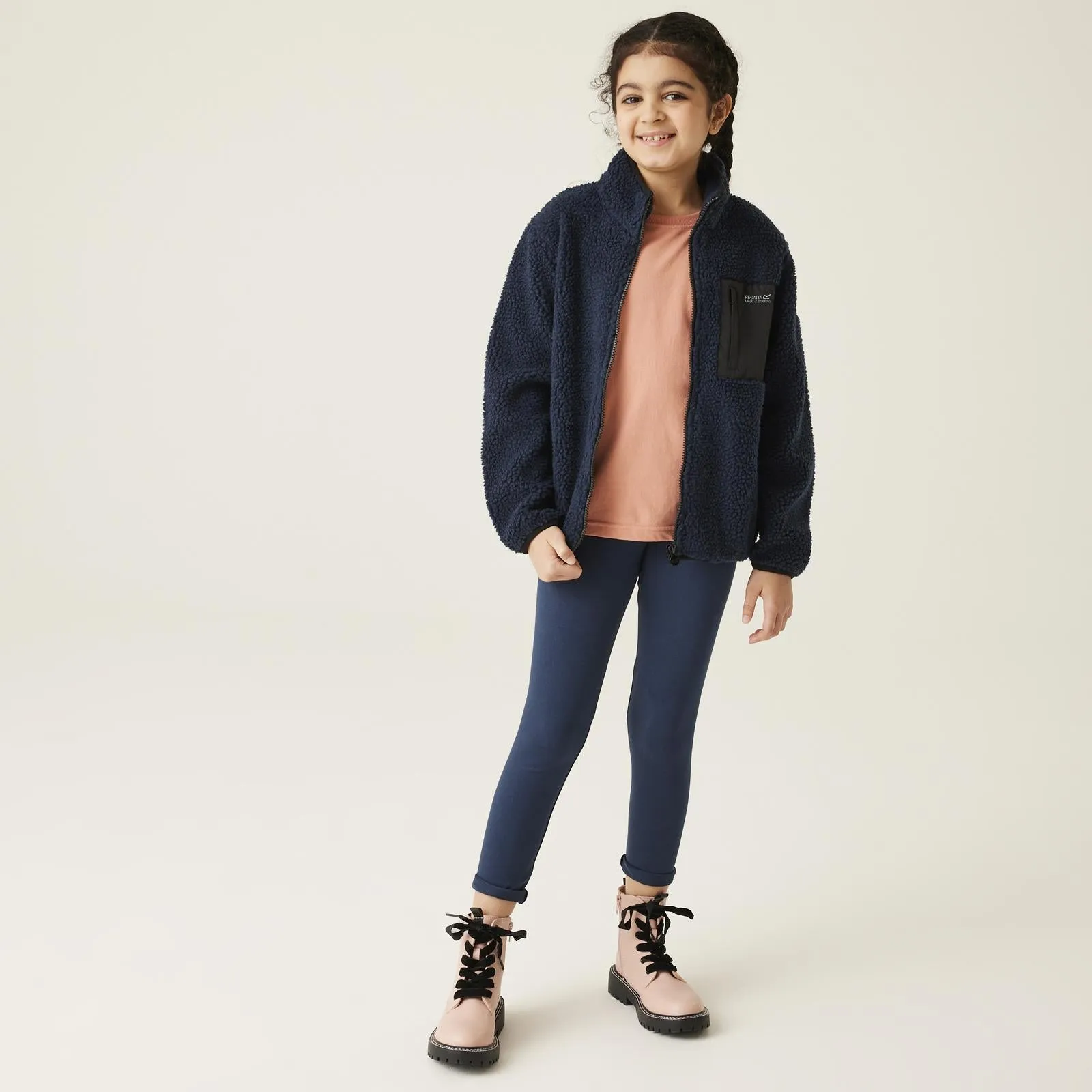 Regatta Kids Frankie Full Zip Outdoor Borg Fleece Jacket