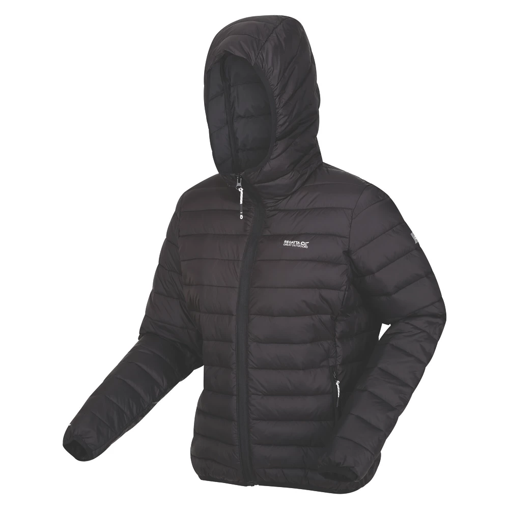 Regatta Marizion Hooded Womens Jacket Black Size 10 - Screwfix
