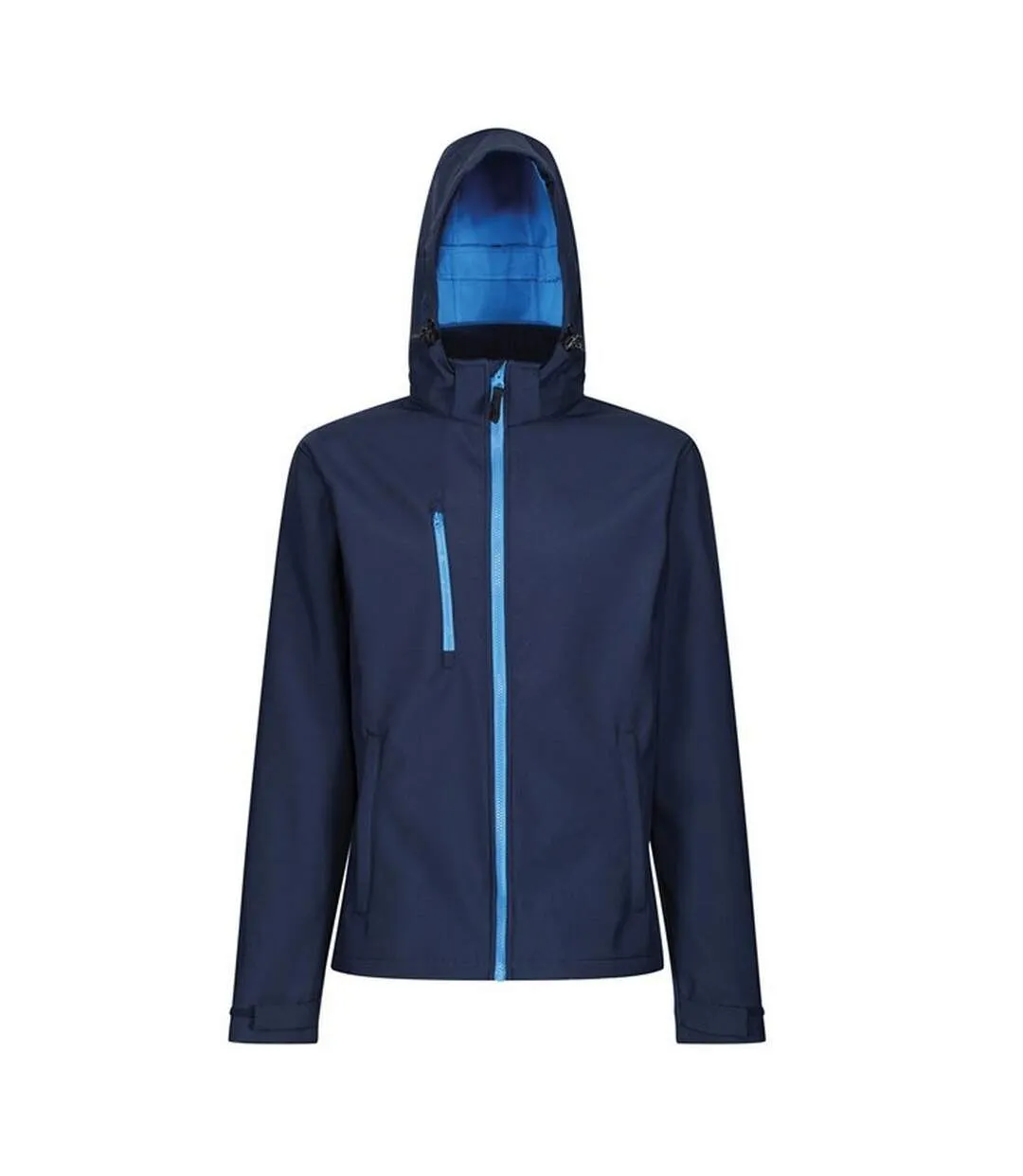 Regatta Mens Venturer Hooded Soft Shell Jacket (Navy/French Blue) - UTPC4272