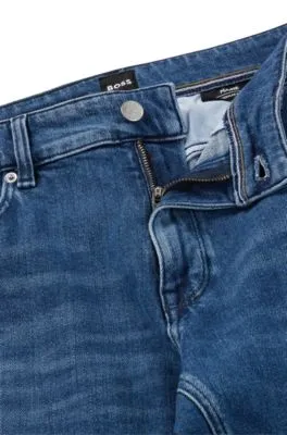Regular-fit jeans in blue comfort-stretch denim