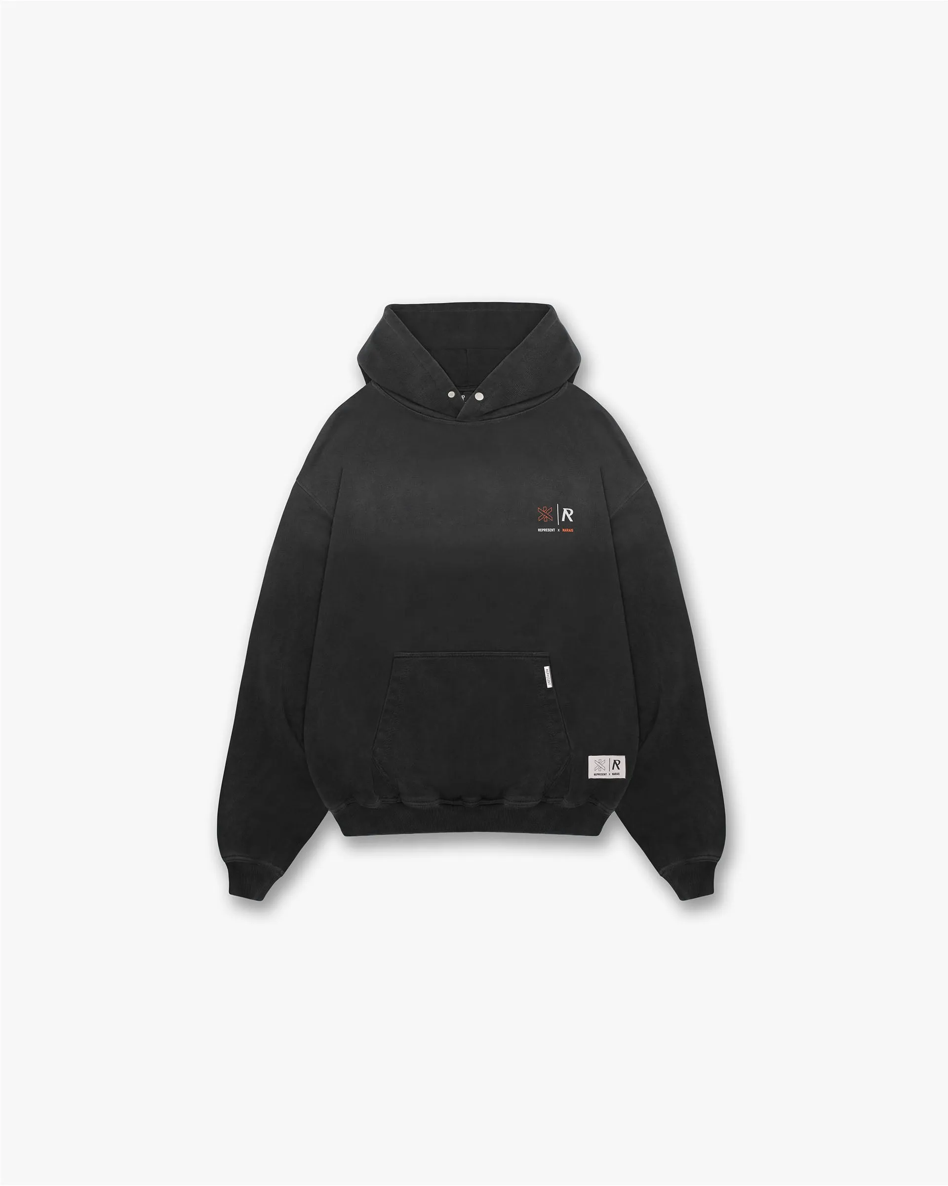 Represent X Marais Logo Lock Up Hoodie - Aged Black