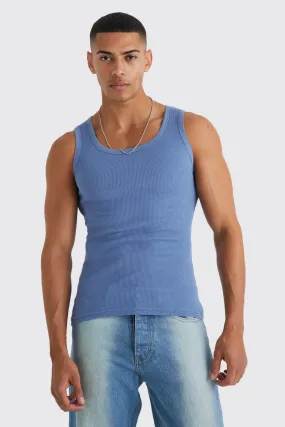 Ribbed Muscle Fit Tank Top