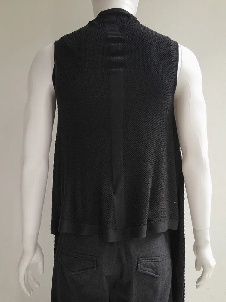 Rick Owens ANTHEM grey long draped vest — spring 2011