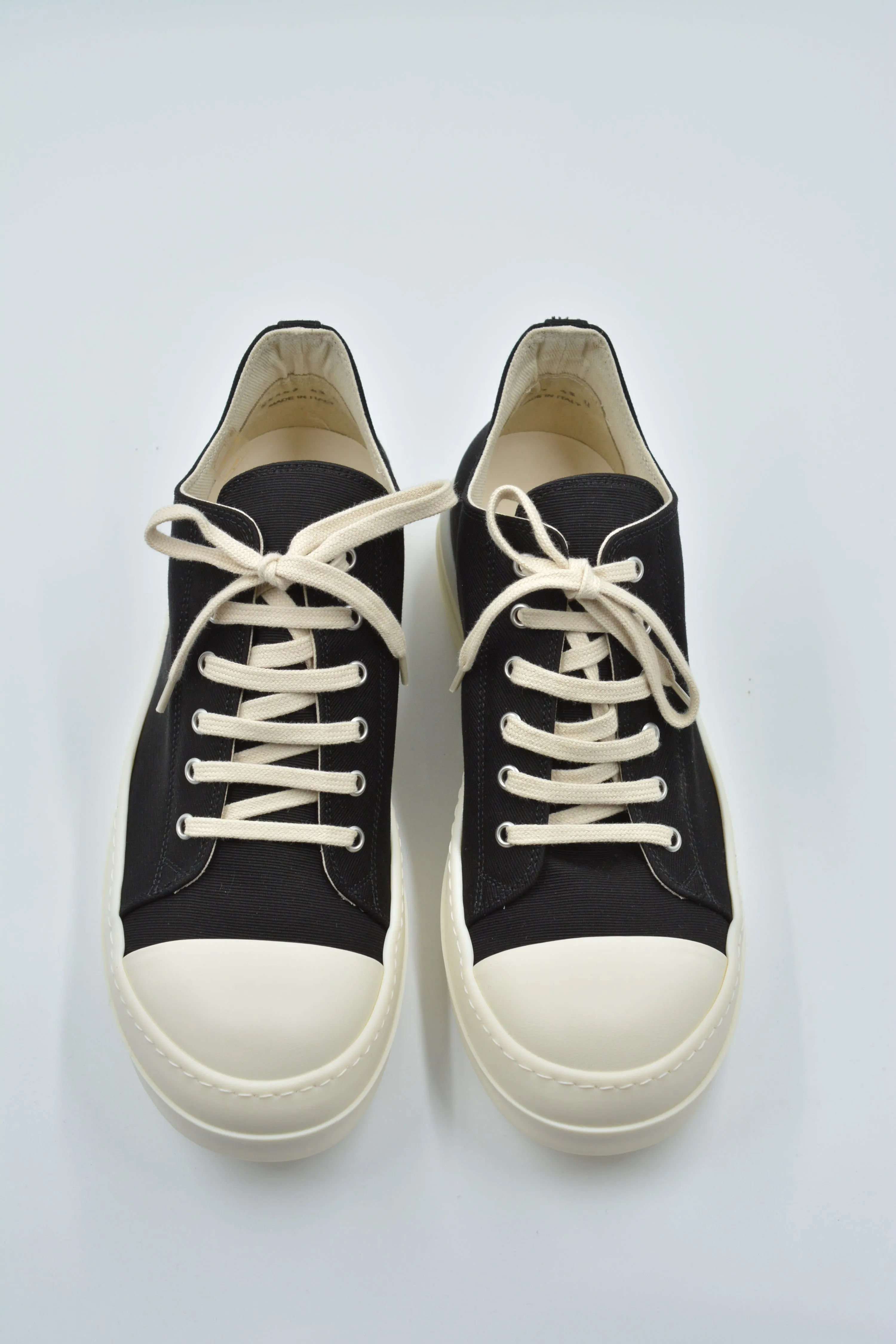 RICK OWENS DRKSHDW DU01D1802 CB LOW SNEAKERS BLACK/MILK