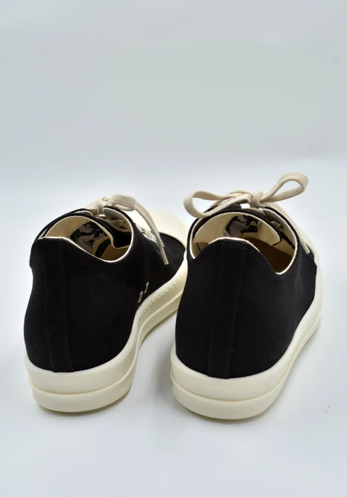 RICK OWENS DRKSHDW DU01D1802 CB LOW SNEAKERS BLACK/MILK