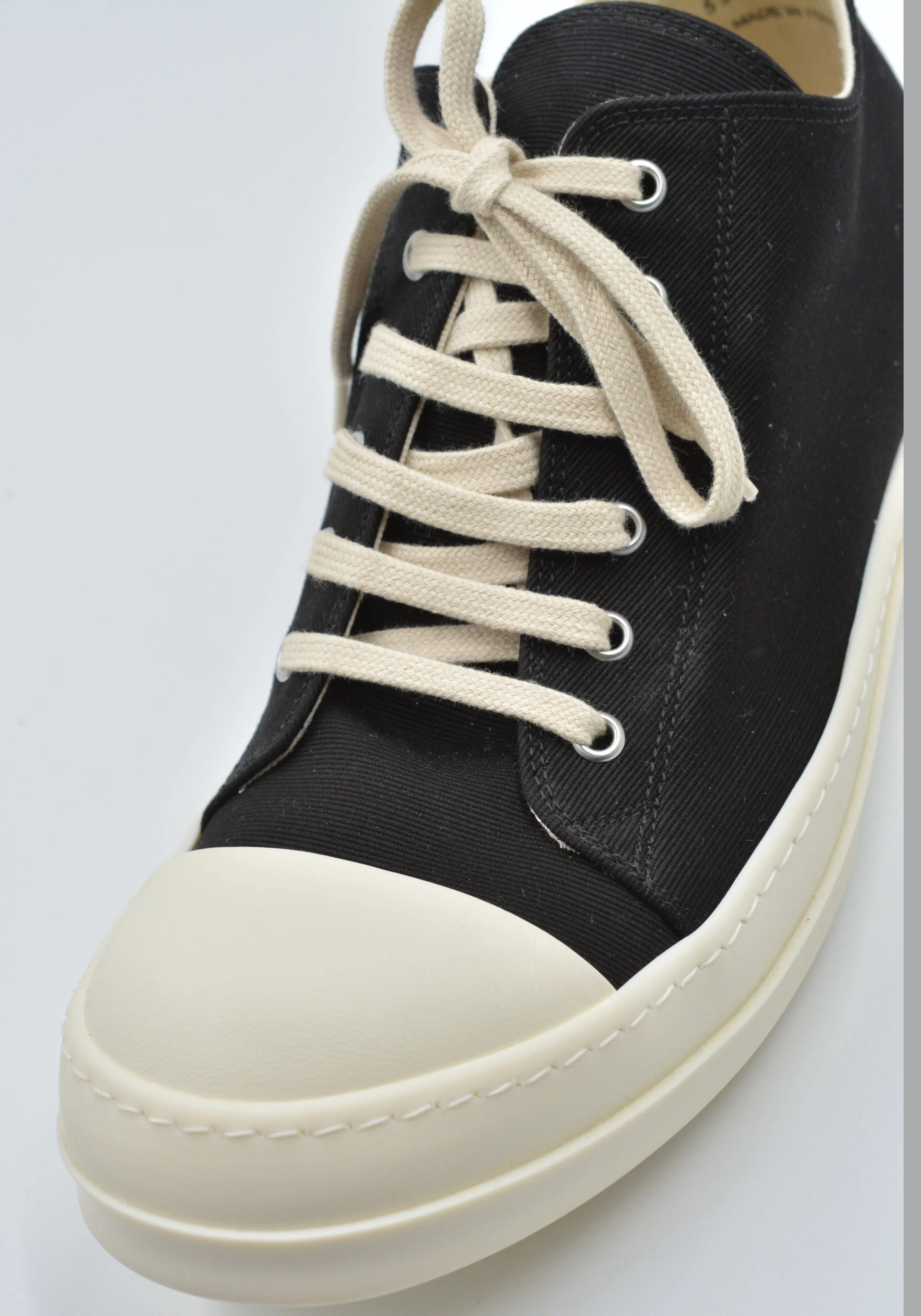 RICK OWENS DRKSHDW DU01D1802 CB LOW SNEAKERS BLACK/MILK