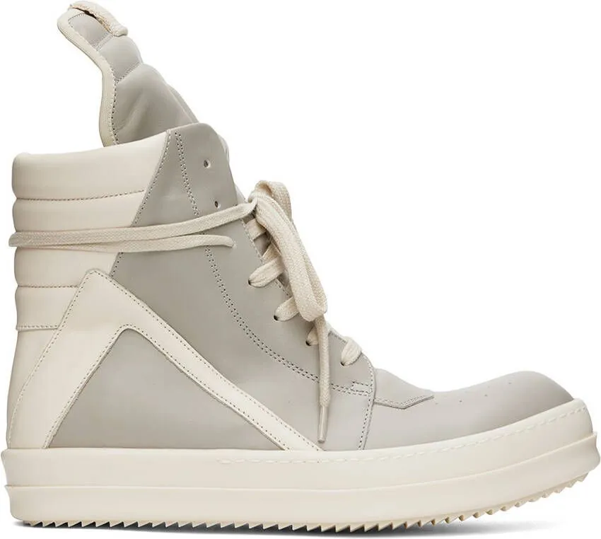 Rick Owens Gray Geobasket Sneakers