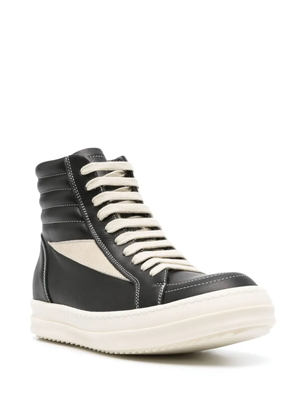 Rick Owens    Rick Owens High Vintage Leather Sneakers