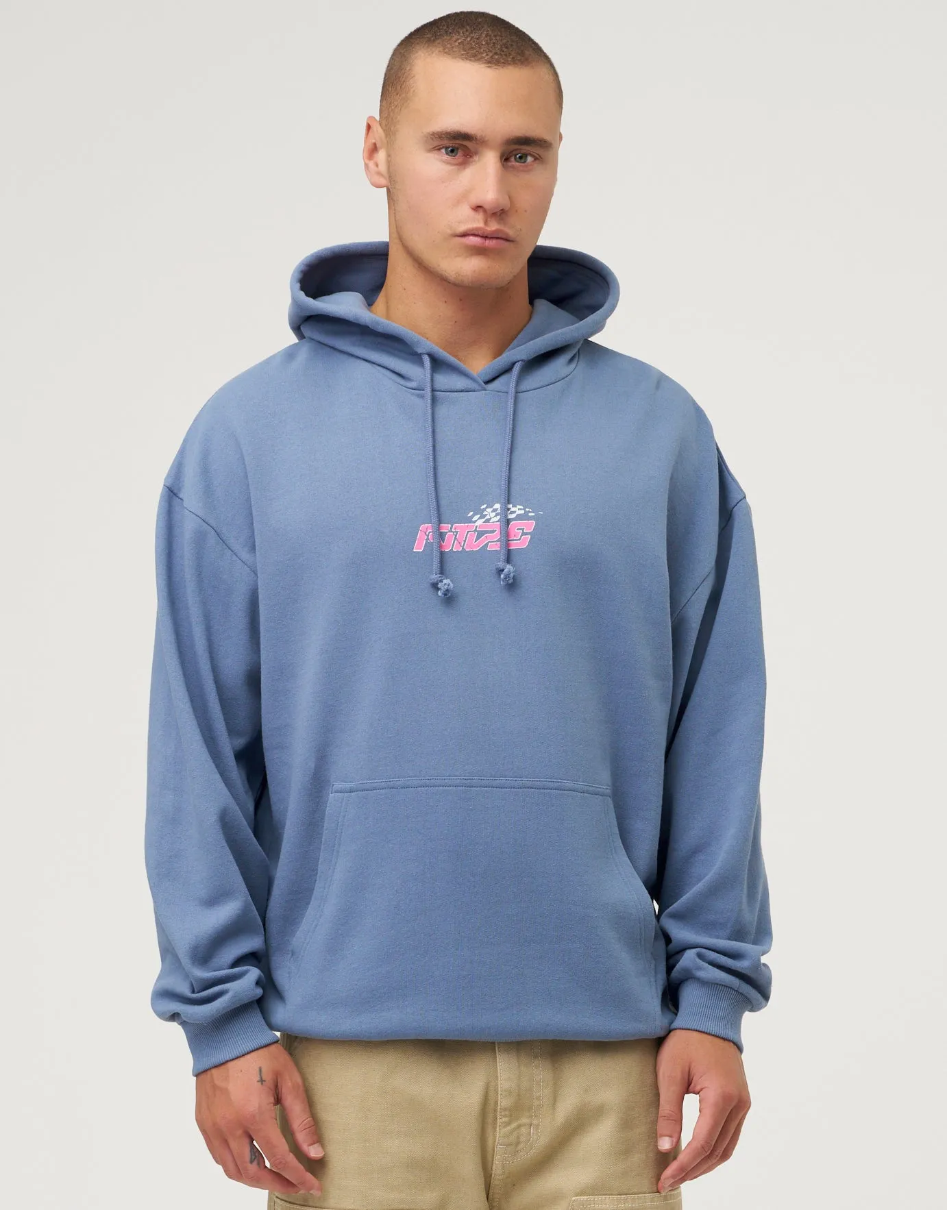 Riders Oversized Hoodie in Dusk Blue | Hallensteins NZ