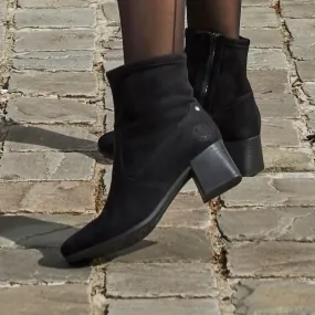 Rieker 70971-00 Black Nubuck Sock Boot